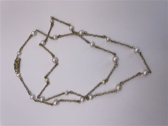 Collana Daniela De Marchi Donna Senza Fine in Ottone Perla CL5676 ODO - CL5676 ODO